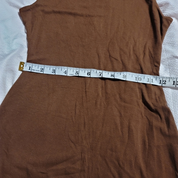NWT 4 WAY STRETCH SEXY  Sleeveless Back Zip High Neck JUMPSUIT  CATSUIT Brown XL - Picture 11 of 14